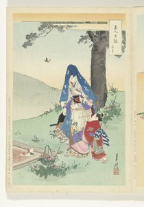 Piknik Sammenligninger mellom skjønnheter og blomster (serietittel) Bijin hana kurabe (serietittel på objekt) av Ogata Gekko