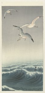 Tre måker av Ohara Koson