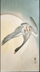 Andeflukt i måneskinn Xylografi og japansk trykk av Ohara Koson (1877-1945) 1908 Privat samling DR av Ohara Koson