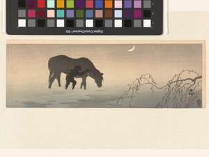 Mann og hest av Ohara Koson
