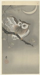 Etter søylen vann l medlem sølv k av Ohara Koson