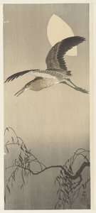 Hegre og måne av Ohara Koson
