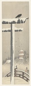 Torii i snøen av Ohara Koson