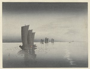 fiskebåter av Ohara Koson