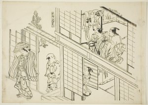 En ung Sanemori (Yaro Sanemori), nr. 10 fra en serie på 12 trykk som viser parodier på skuespill av Okumura Masanobu
