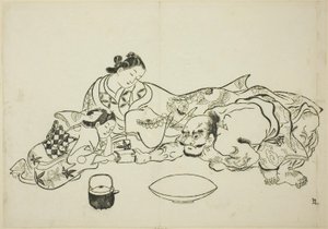 En styrkeprøve, nei. 9 fra en serie på 12 trykk av Okumura Masanobu