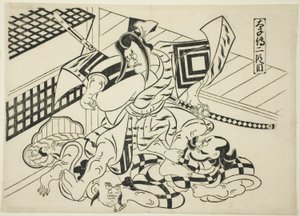 Legend of Taishi, Scene 2 (Taishiden nidanme), fra serien "Famous Scenes from Japanese Puppet Plays (Yamato irotake)" av Okumura Masanobu