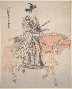 Adelsmann på hest av Okumura Masanobu