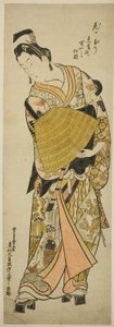 Skuespilleren Onoe Kikugoro I som Soga no Goro av Okumura Masanobu