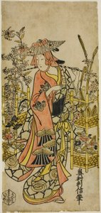 Skuespilleren Hayakawa Hatsuse som blomsterhandler av Okumura Toshinobu