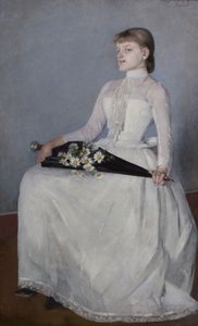 Fra en tur eller dame i hvit kjole