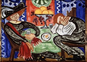 En un tsafe. (Yin A Tsafeh). Peinture de Olga Vladimirovna Rozanova (1886–1918), huile sir toile