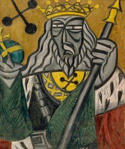 Kongen av klubbene, 1915 av Olga Rozanova