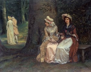 Unrequited Love, A Scene from Much Ado about Nothing (olje på lerret) av Oliver William Williams