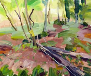 Forest 24,2017 (akryl på lerret) av Olivier Morel