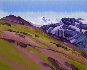 Leukerbad 18, 2012 (akryl på lerret) av Olivier Morel