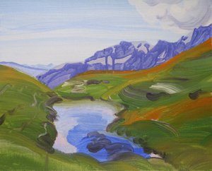Leukerbad 27, 2014 (akryl på lerret)