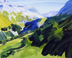 Leukerbad 34, 2017 (akryl på lerret)