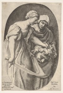 Judith with the head of Holofernes in her left hand and a sword in her right hand, accompa..., 1606.    1159860   no       norwegian Successfully Translated  Original: Kai Khusrau Defeats the Army of Makran, Folio 376v from the Shahnama Book of..., ca. 152 av Oliviero Gatti