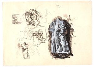 Figur- og komposisjonsskisser av Oluf Hartmann