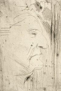 Portrett av kunstnerens mor av Oluf Hartmann