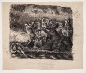 kampscene av Oluf Hartmann