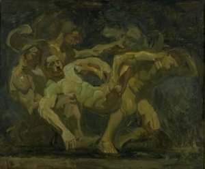 Kampen for liket av Patroclus av Oluf Hartmann