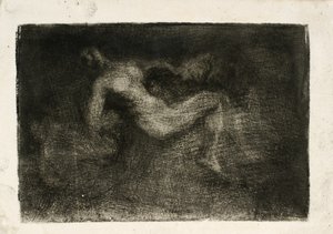 Zephyr bortfører Psyche av Oluf Hartmann