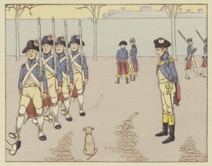 En løytnant i Valence i 1785, så Napoleon på rifleøvelse av Onfray de Breville Job