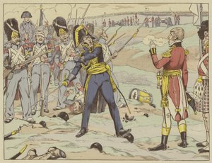 Beseiret for første gang, på et sted kjent for geografi som Waterloo, men for historien som svik. Den dagen ga Cambronne sitt siste ord. av Onfray de Breville Job