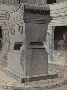 Napoleons grav i Les Invalides, Paris, bevoktet av fantomsoldater