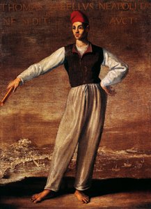 Portrett av Tommaso Aniello d#39;Amalfi (Napoli av Onofrio Palumbo
