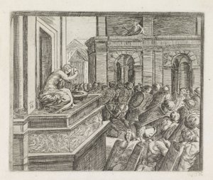 David speider Batseba Malerier i Raphaels Loggia (serietittel) av Orazio Borgianni