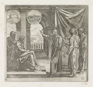 Josef tolker faraos drømmer Malerier i Raphaels Loggia (serietittel) av Orazio Borgianni