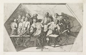 Siste måltid Malerier i Raphaels Loggia (serietittel) av Orazio Borgianni