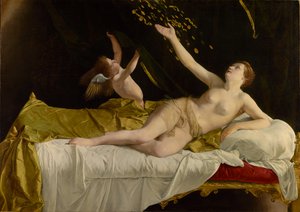 Danaë og gullregnen av Orazio Gentileschi