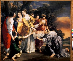 Moses redder Nilens vann (olje på lerret av Orazio Gentileschi