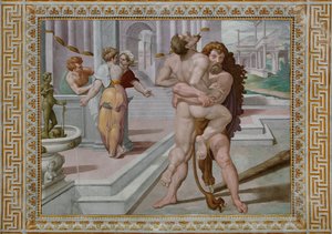 Hercules kjemper mot Antaeus, detalj
