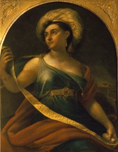 Portrett av skuespillerinnen Ekaterina Semyonova 1786-1849 som Delphic Sibyl, 1828 av Orest Adamovich Kiprensky