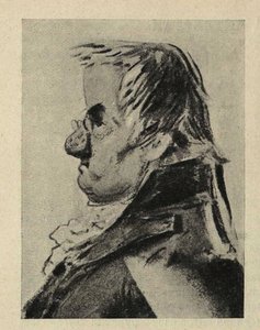 Portrettkarikatur av arkitekten Giacomo Quarenghi 1744-1817, 1810-årene.