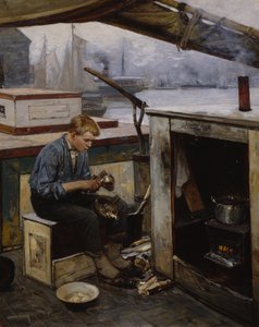 Gutt fra Førstereis (olje på lerret)