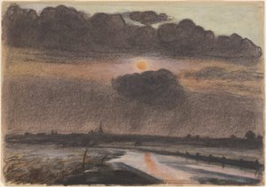 Solnedgang på elven