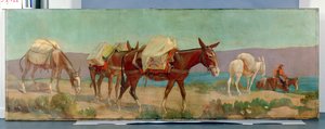 Anheuser-Busch Pack Mules (olje på lerret)