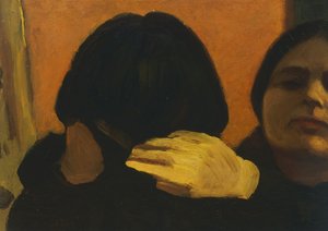Isa i speilet (The Artist's Wife) av Oscar Ghiglia