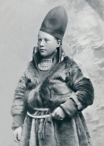 En ung Lapplander i vinterdrakt, 1912 av Oscar Olsson