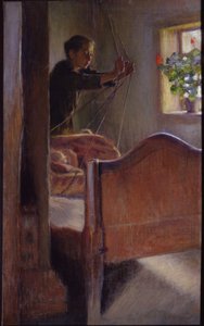 ""Vuggen"" Maleri av Osip Braz (1872-1936) 1894 State Art Museum, Odessa