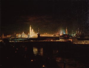 Belysning av Kreml i Moskva, 1883 av Oskar Adolfovich Hofman