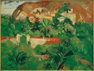 Italiensk landskap med port, Levanto av Oskar Moll
