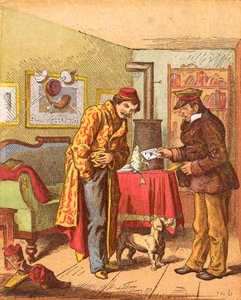 Betaler for brevlevering, c1870 av Oskar Pletsch