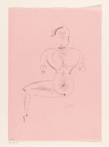 Sittende figur av Oskar Schlemmer (signed by artist)